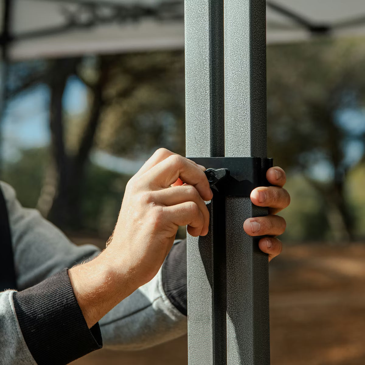 Rennzelt Mit Wänden 24MX Easy-Up Grau