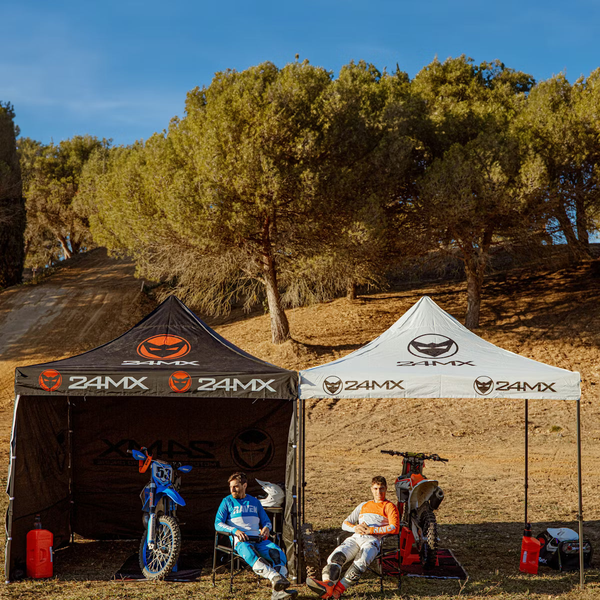 Rennzelt Mit Wänden 24MX Easy-Up Grau