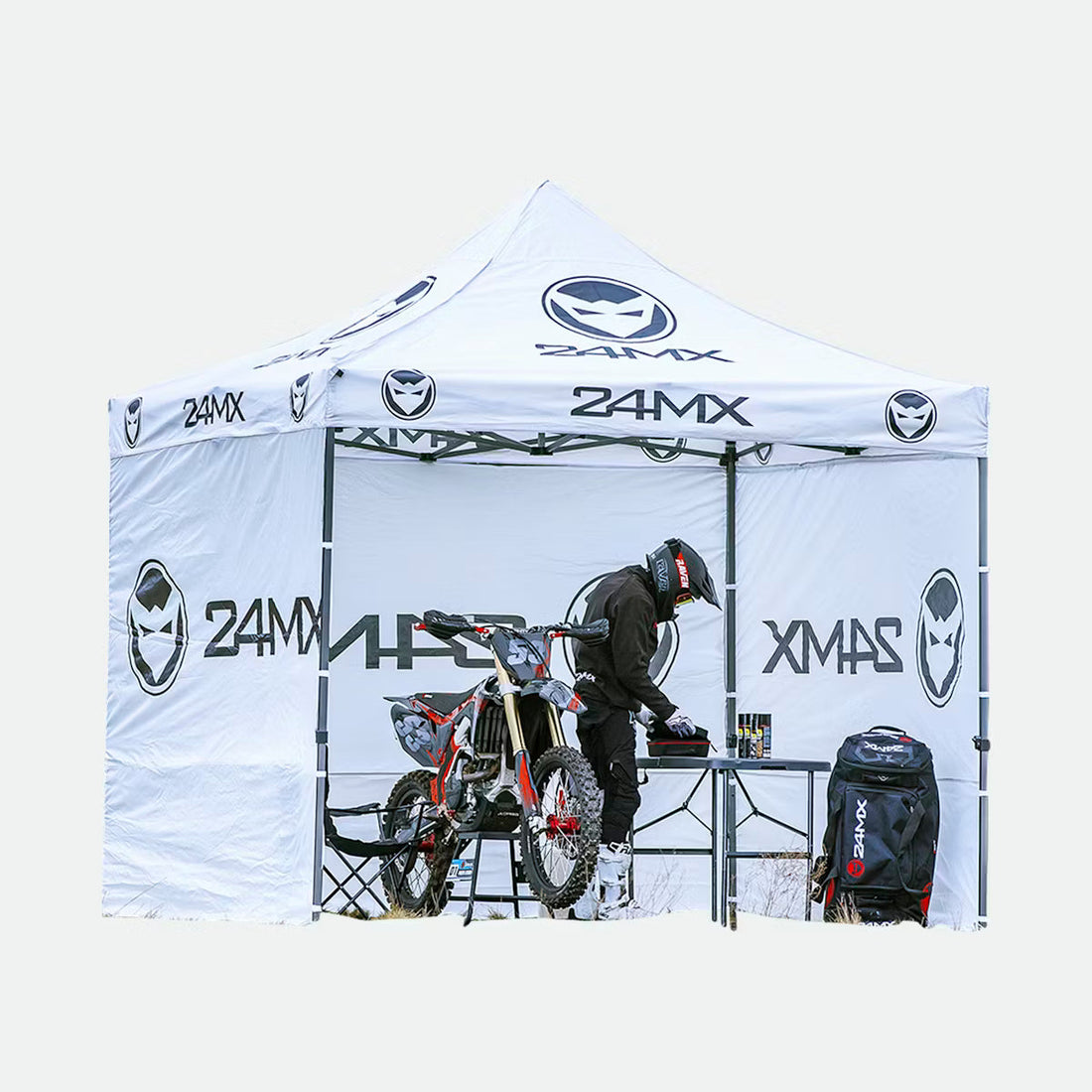 Rennzelt Mit Wänden 24MX Easy-Up Grau