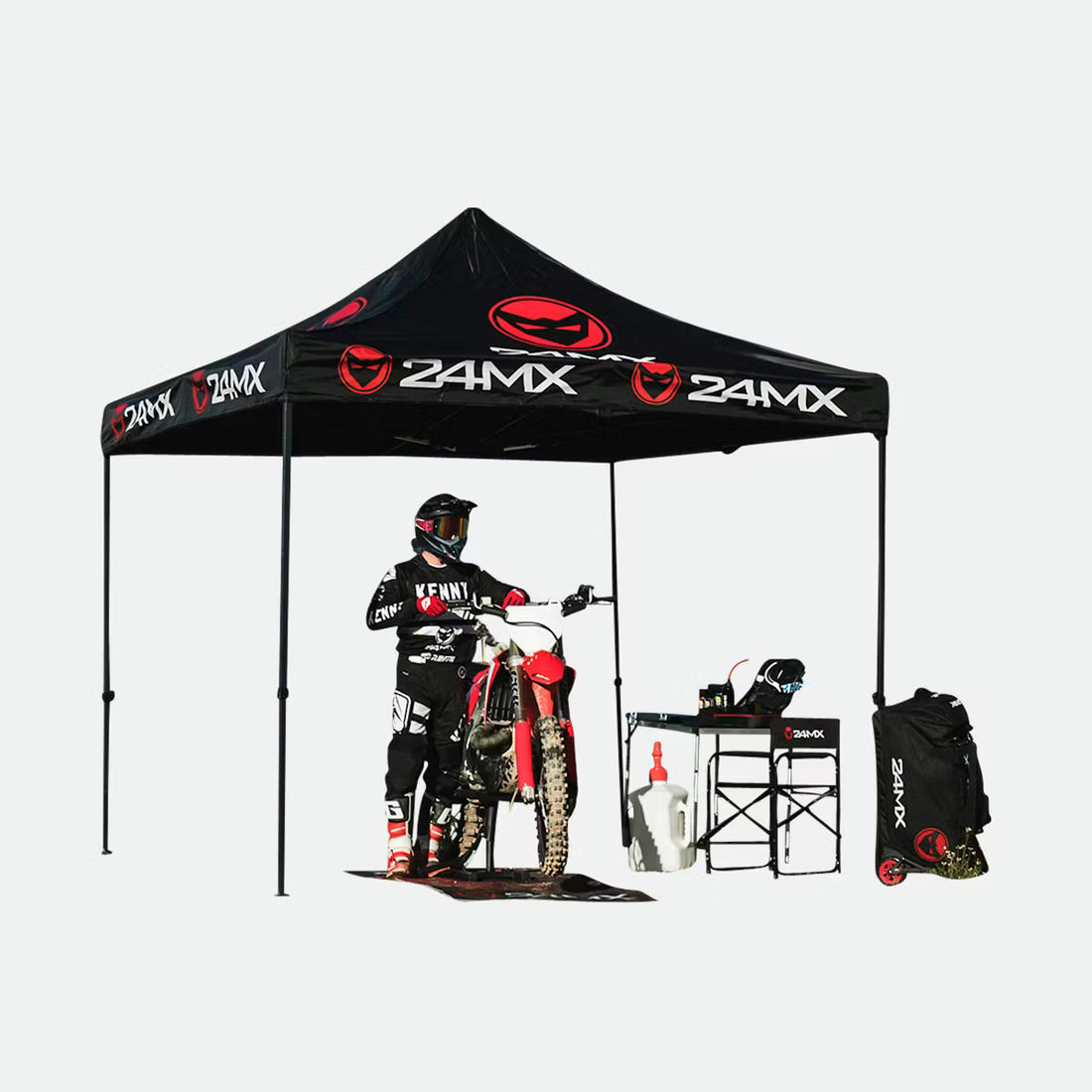 Rennzelt Mit Wänden 24MX Easy-Up Schwarz